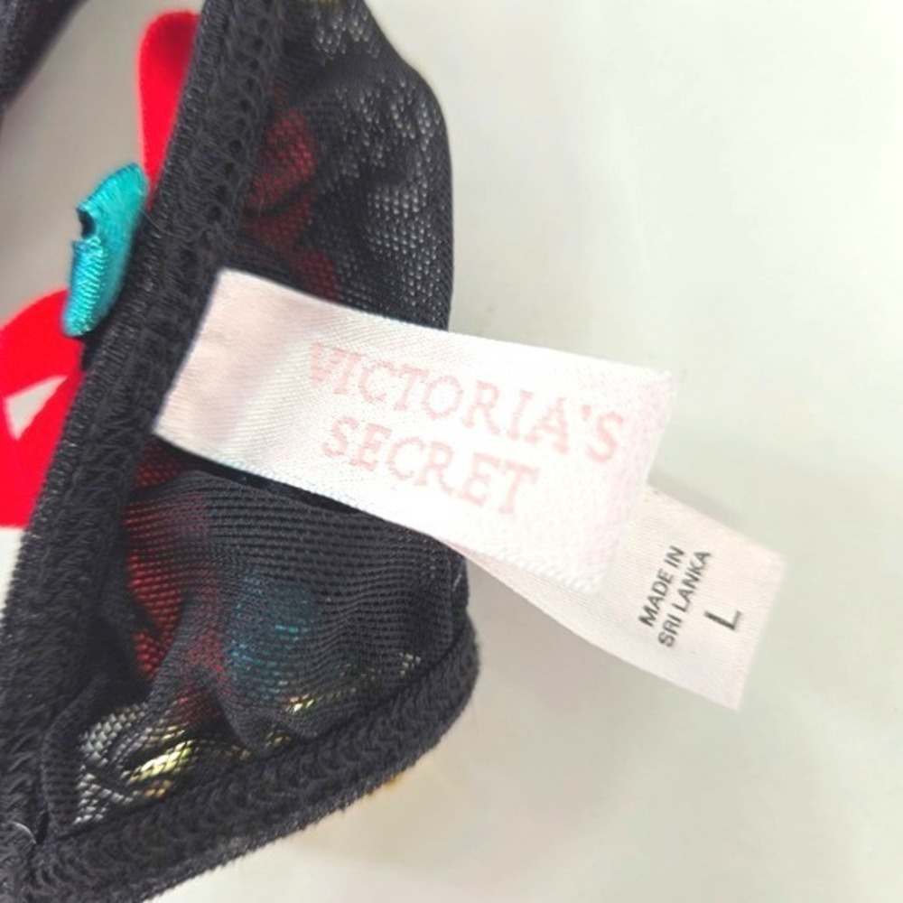 Victoria's Secret Adore Me Plaid Corset Lingerie Set Bustier Black Lace Boned Lg - Picture 8 of 16